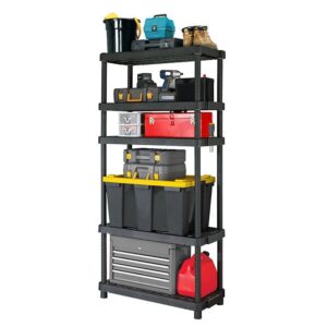 Adjustable 5 Shelf Medium Black