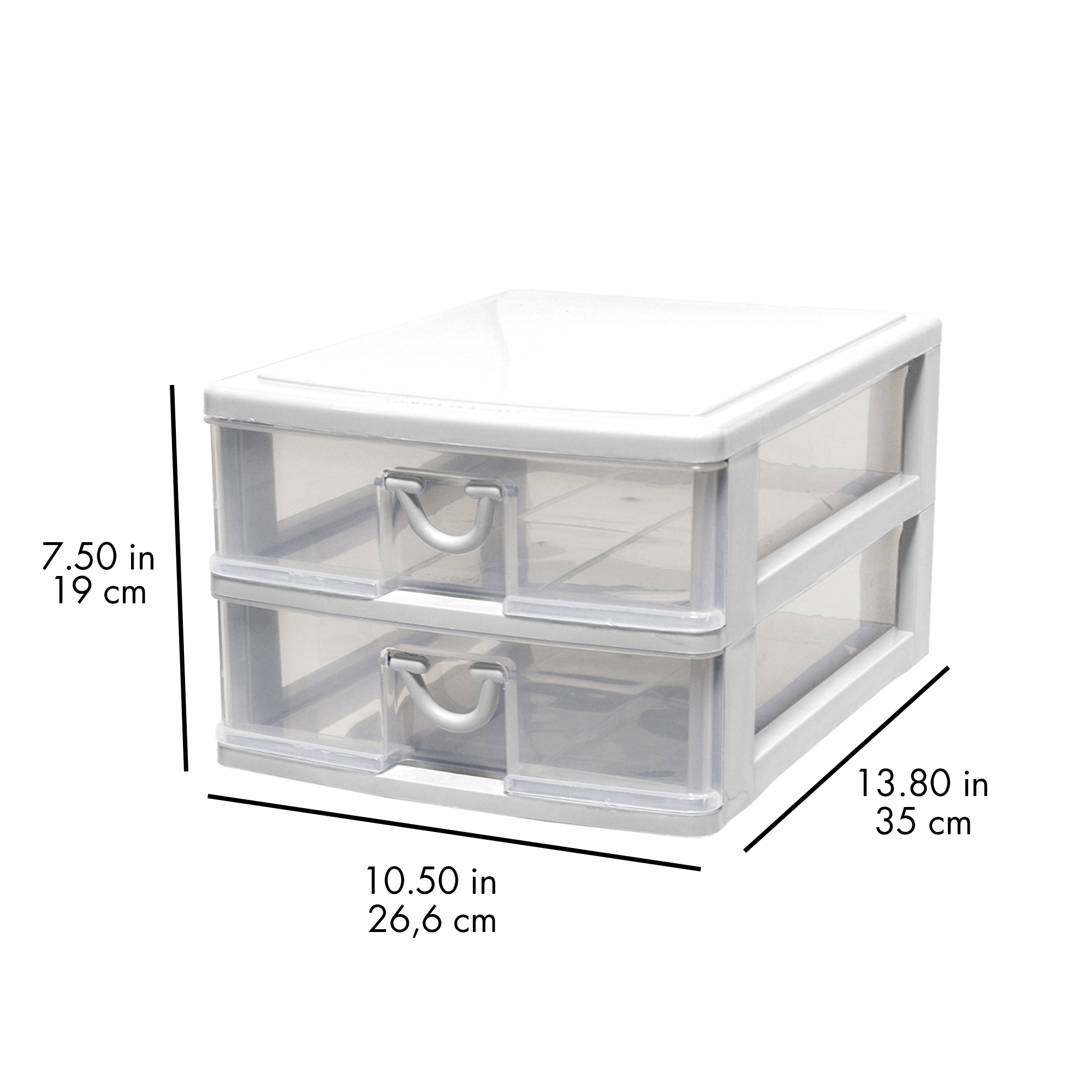 Gracious Living Desk & Countertop 4 Drawer Storage Bin w/Organizer