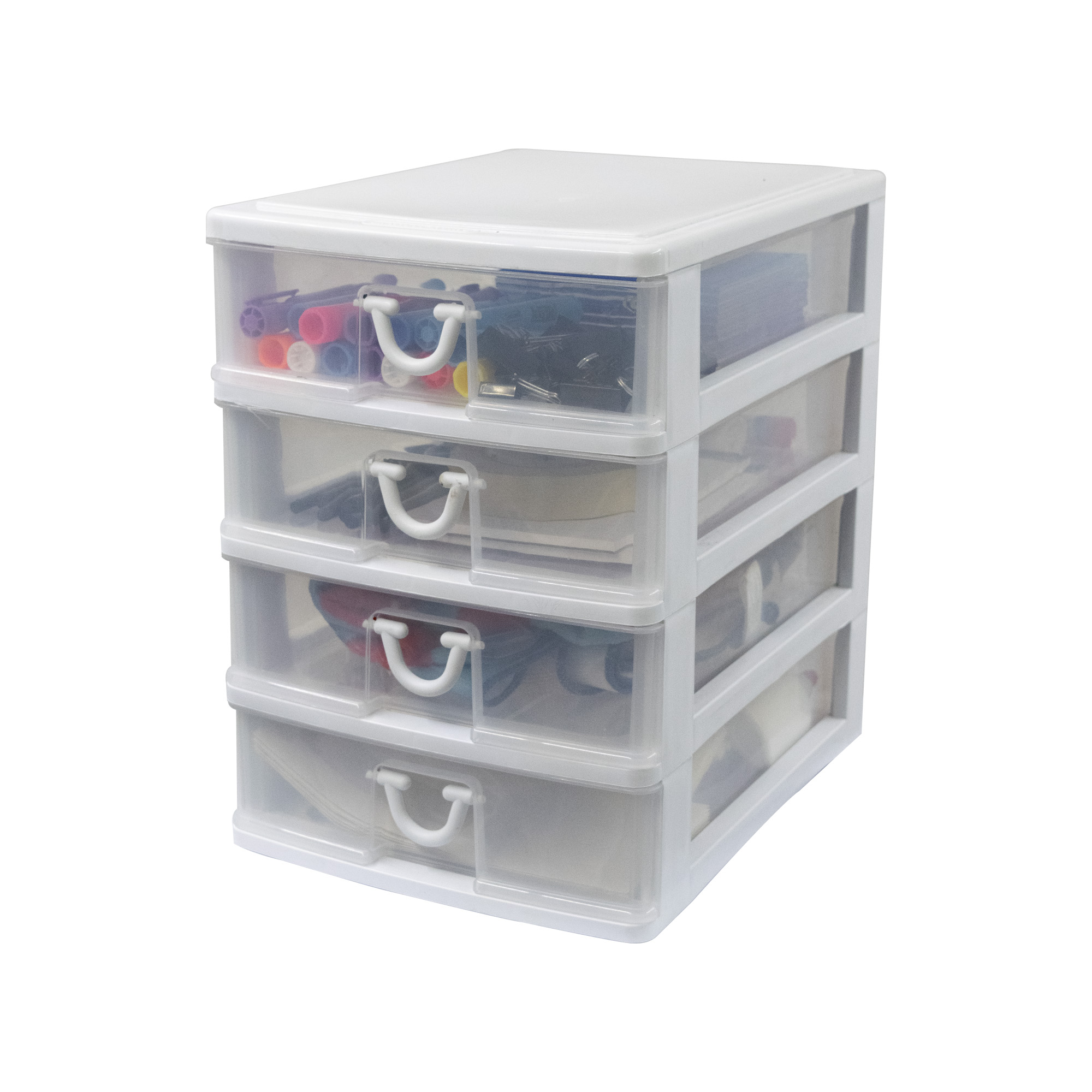 Gracious Living Desk & Countertop 4 Drawer Storage Bin w/Organizer Lid (3  Pack), 1 Piece - Harris Teeter